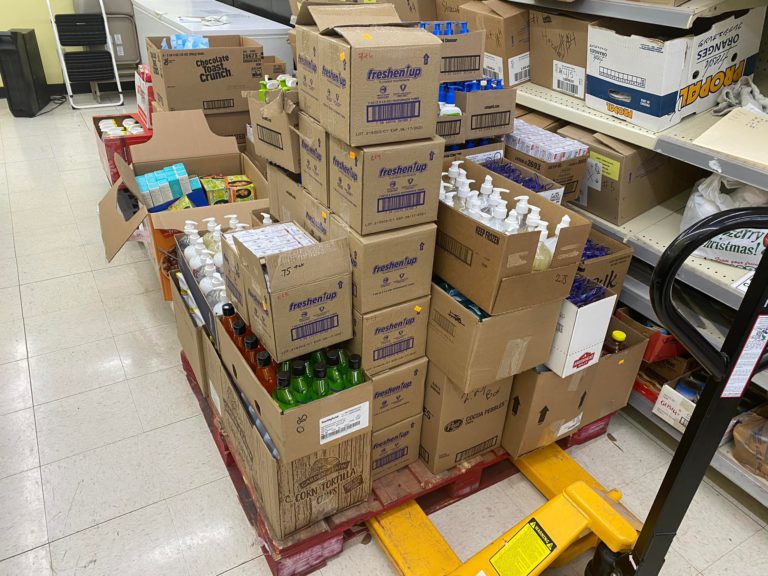 This is an image of some of the personal care items we gave away to the community.  We had soo much and we gave it all away in about an hour and a half.